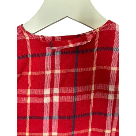 Vintage PURITAN Clothing of Cape Cod Red Plaid Flannel Nightgown Women's Medium - Picture 7 of 7